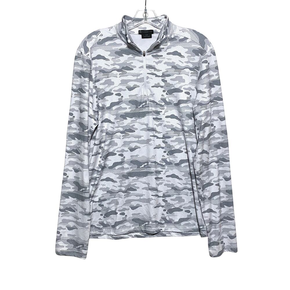 Kyodan Golf Horizon Performance Quarter Zip Pullover Gray Nimbus Clouds Mens S